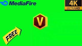 "V" Badge Green Screen | Free fire 'V' Badge Animation |