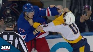 Rangers' Matt Rempe Scraps With Andreas Englund After His Hit On Nick Blankenburg