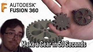 How To Make A Gear In Fusion 360 : The Easy and Fastest Way - Tutorial