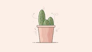 Cute Cactus Plants illustration process video in Adobe Illustrator