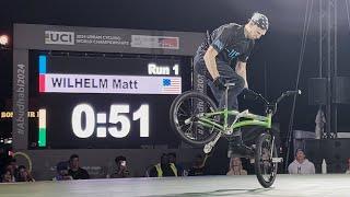 Matt Wilhelm 2024 UCI Urban Cycling World Championships BMX FLATLAND Semi Finals 10th PLACE Run