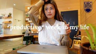 productive week in my life  | online UBC classes, cafes, basketball, content creation