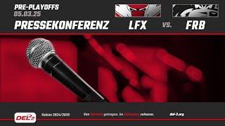 DEL2 Pressekonferenz Pre-Playoffs Spiel 1: Lausitzer Füchse vs. EHC Freiburg