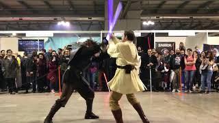 Anakin Vs. Obi-wan stunt performance Cartoomics Milano 2018