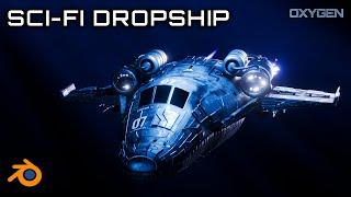 Sci Fi Dropship in Blender - Full Breakdown!