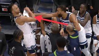 Rudy Gobert Swings At Kyle Anderson In Heated Exchange