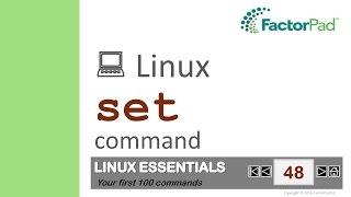 Linux set command summary with examples
