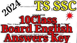 TS.10TH CLASS ENGLISH PUBLIC EXAM ANSWER KEY-2024| #TS SSC English Model Paper 2024