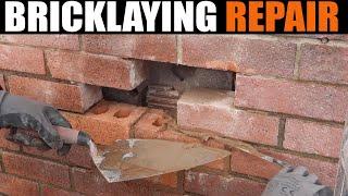 Bricklaying Repair - How To replace Bricks In a Wall - Tutorial