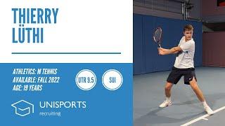 Thierry Lüthi - College Tennis Recruiting Fall 2022