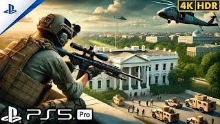 (PS5) WHITEHOUSE INFILTRATION | Realistic ULTRA Graphics Gameplay [4K 60 FPS] Call of Duty MW