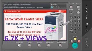 How to solve ! Toner Control Fault | Xerox WorkCentre 5855 Toner Concentration sensor error 393-360