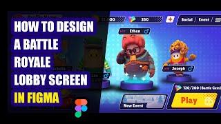 How to Create a Battle Royale Lobby UI Screen in Figma #figma #uiux #gameui #casualgames #digitalart