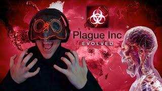 A plague doctor plays Plague Inc.