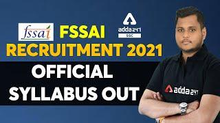 FSSAI RECRUITMENT 2021 | Official Syllabus Out