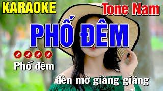 ️PHỐ ĐÊM Karaoke Bolero Nhạc Sống Tone Nam | Mạnh Hùng Karaoke