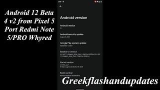 Android 12 Beta 4 v2 from Pixel 5 Port Redmi Note 5/PRO Whyred