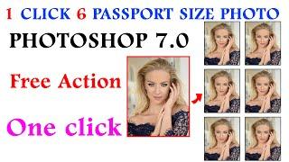 1 CLICK 6 PASSPORT SIZE PHOTO IN PHOTOSHOP in Urdu & Hindi |ACTION FREE DOWNLOAD by GeoPhotoshop