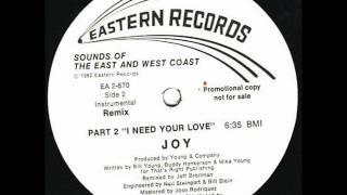 [Boogie Down] Joy - I Need Your Love (Instrumental Remix)