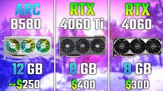 INTEL ARC B580 vs RTX 4060 Ti vs RTX 4060 | Test in 7 Games