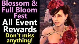 MHW: Spring Blossom & Full Bloom Fest | All Event Rewards | Layered Armor |  Palico | Decor | Guide