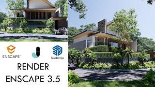 TUTORIAL !! RENDER REALISTIC EXTERIOR #6 || ENSCAPE 3.5 ||