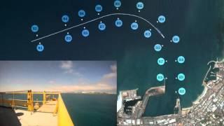 Ship pilotage with animation in plan view - AAL FREMANTLE inbound to Port of Geraldton