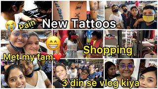 I Got My New Tattoos  Pain|| Durga Puja Se Pehle Shopping Ho Gayi Trends Aur Sreeram Market Se