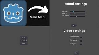 Main Menu in Godot (with video and sound settings)
