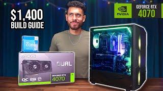 BEST $1400 Gaming PC Build Guide - RTX 4070 i5 13600K (w/ Benchmarks)