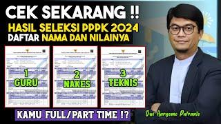 YESS FULL TIME‼️ DAFTAR NAMA DAN NILAI SELEKSI PPPK TAHAP 1 ‼️