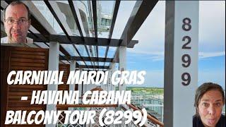 Carnival Mardi Gras Havana Cabana Balcony Cabin 8299