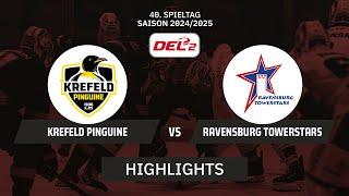 DEL2: Krefeld Pinguine vs. Ravensburg Towerstars I Highlights - 40. Spieltag | SDTV Eishockey