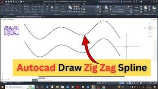 autocad draw zig zag line || Create a Zigzag Line AutoCAD Spline #autocad #autocadspline