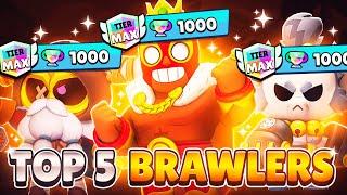 Top 5 BEST Brawlers to MAX OUT in Brawl Stars (After Update)