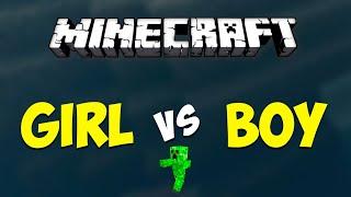 Girls Vs Boys  Playing Minecraft | Funniest Moments | Funny Minecraft Videos #shorts