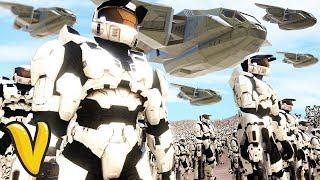 3000 HALO SPARTANS VS 14000 FLOOD ZOMBIES! Ultimate Epic Battle Simulator Funny Moments!