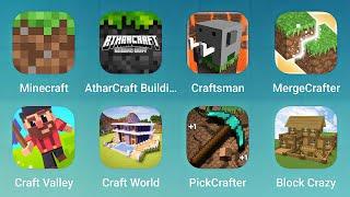 Minecraft, AtharCraft Building, Craftsman, MErgeCrafter, Craft Valley, Craft World, Block Crazy