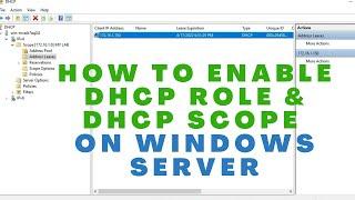 Configure DHCP Role and DHCP Scope on Windows Server