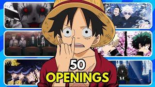 ANIME OPENING QUIZ - 50 Openings [VERY EASY - VERY HARD]