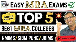 Top 5 Easy MBA Exams! Exams Beyond CAT! Admission Top MBA Colleges! #mba #mbaexam #viral #mbacollege