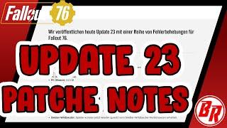 Fallout 76 Update 23 Patch Notes vom 13 10 2020 Fehler Behebung