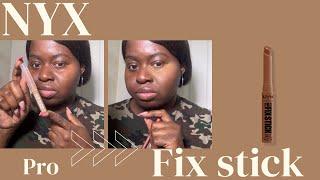 Buildable Concealer- NYX Pro Fix Stick on Dark skin #sienna #nyxcosmetics