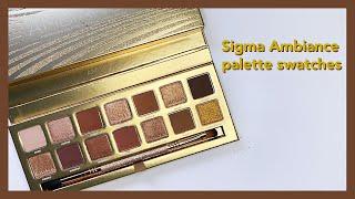 Sigma Beauty - Ambiance palette swatches