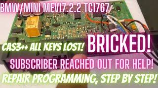 CAS3++ ISTAP ALL KEYS LOST! REPAIR corrupt module! ISN code TC1767 BMW MINI AUTEL IM608 XP400