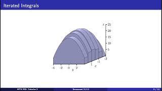 Screencast 11.2.1 Introduction to Iterated Integrals