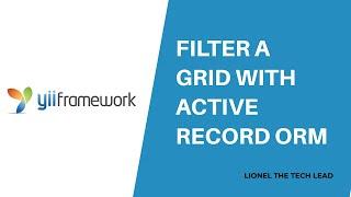 Yii2 PHP Framework | Filter Gridview with Active Record ORM