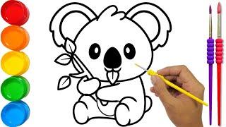 How to Draw a Cute Koala for Kids and Toddlers Step by Step