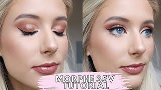 GRWM- MORPHE 35V STUNNING VIBES ARTISTRY PALETTE: WEARABLE GLAM MAKEUP TUTORIAL