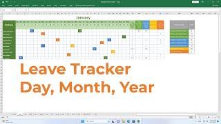 How to easily create Leave tracking in Excel